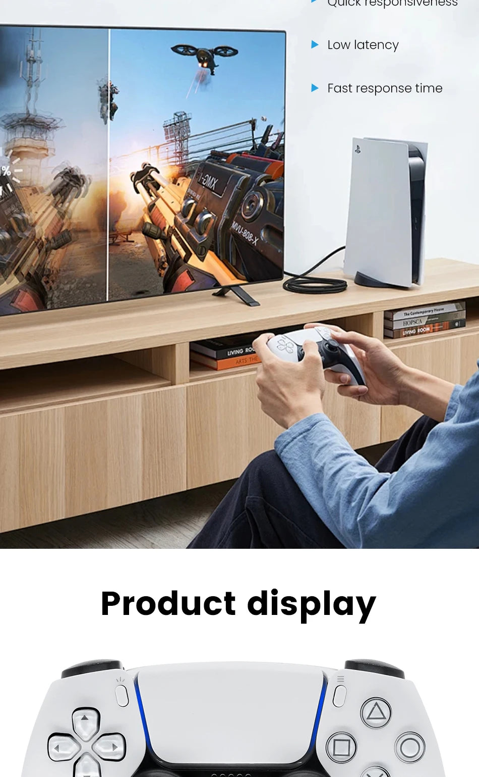 Sony ps5 controlador sem fio original playstation 5 acessórios de console de jogo controle remoto dualsense controlador sem fio