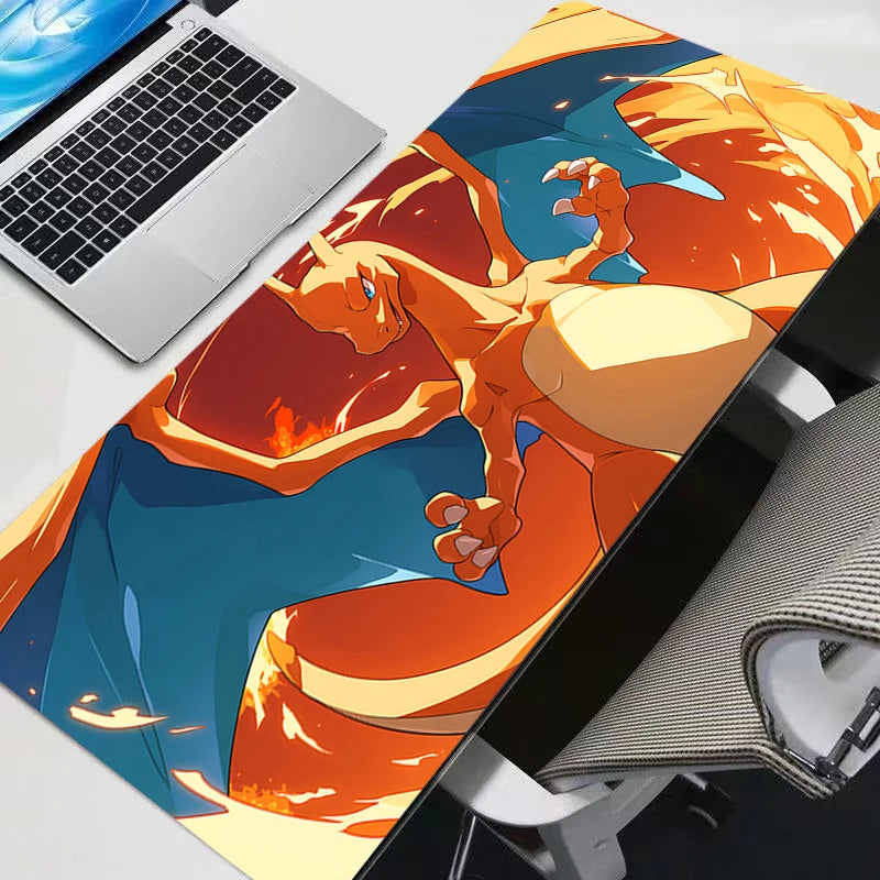 Gaming Mouse Pad P-pokemon Charizard Home New HD Pc Mousepad XXL keyboard pad Non-Slip Office Carpet Laptop Mice Pad Gift