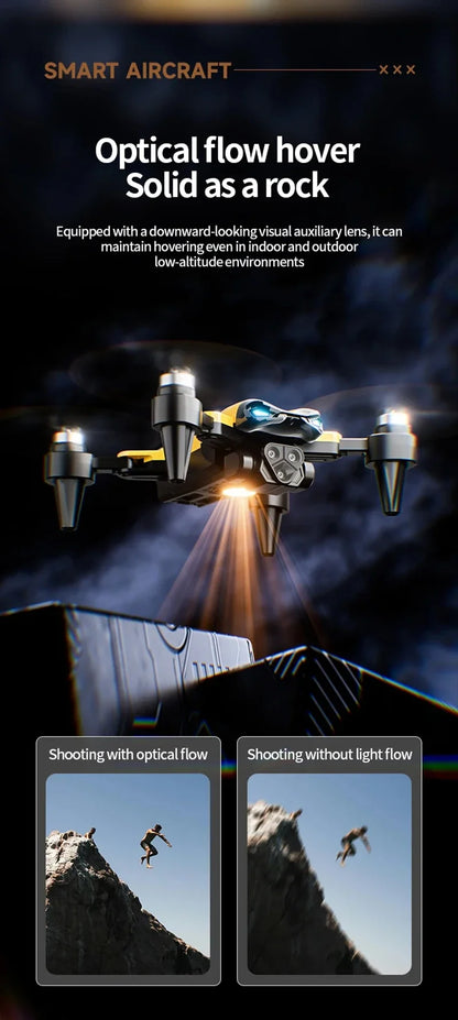 M5 Drone Professional 8K Wide-Angle HD Triple Camera WiFi FPV Height Hold RC Drone Aircraft Quadrotor Adult Children's Toys Gift