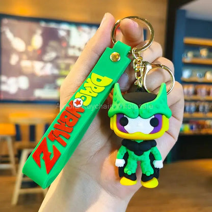 Anime Dragon Ball Keychain Z Super Saiyan Son Goku Bulma Broly Piccolo Majin Buu Series Car Pendant Keyring Kids Toys Gifts
