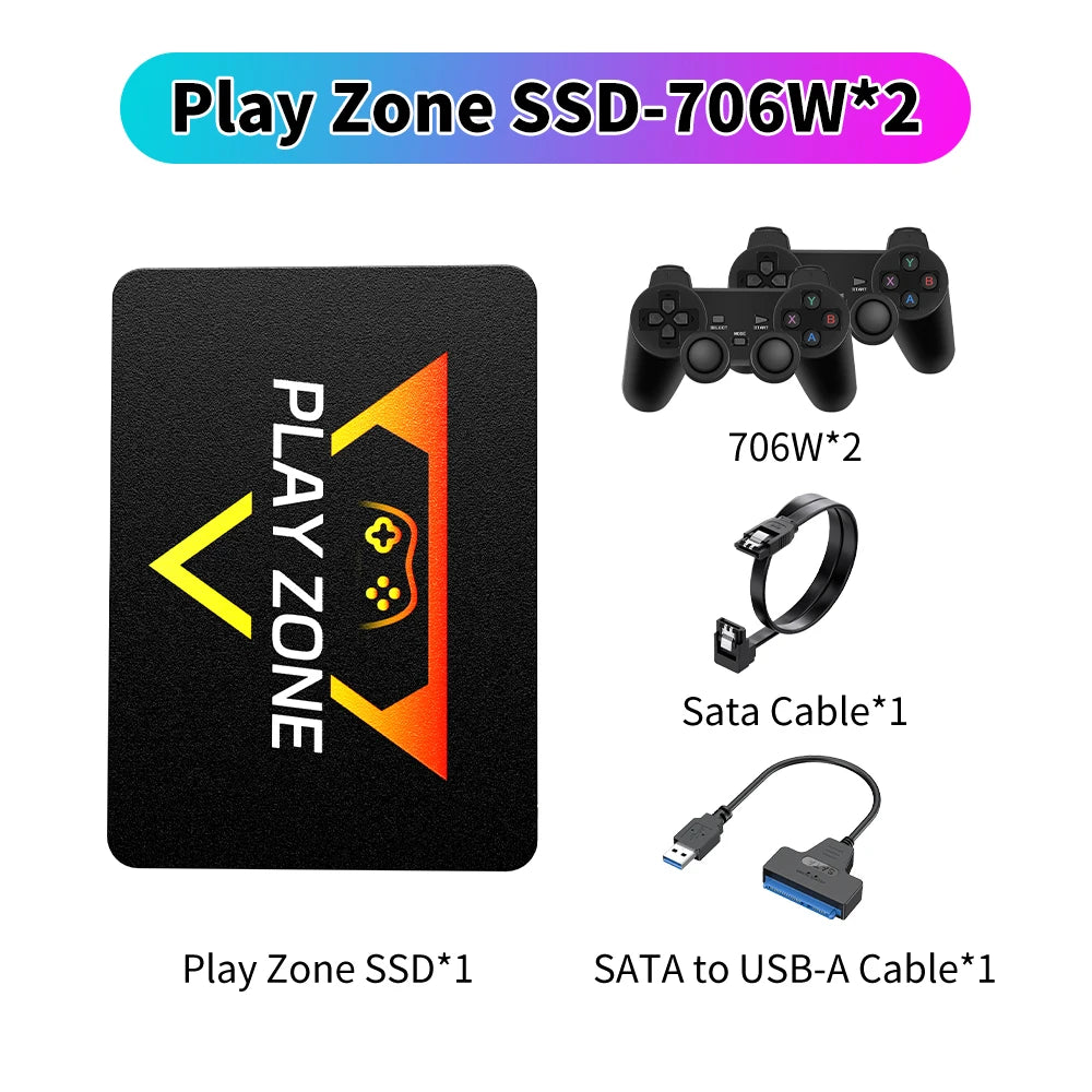Playzone 1T Gaming SSD With 16191 Retro/AAA Games Game Console For PS5/PS4/PS1/Switch/XBOX/WII/SNES/N64 Game SSD For Windows PC