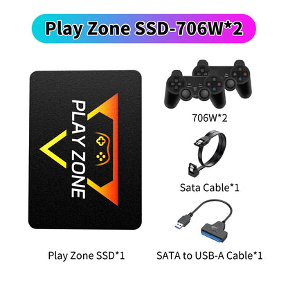 Playzone 1T Gaming SSD With 16191 Retro/AAA Games Game Console For PS5/PS4/PS1/Switch/XBOX/WII/SNES/N64 Game SSD For Windows PC
