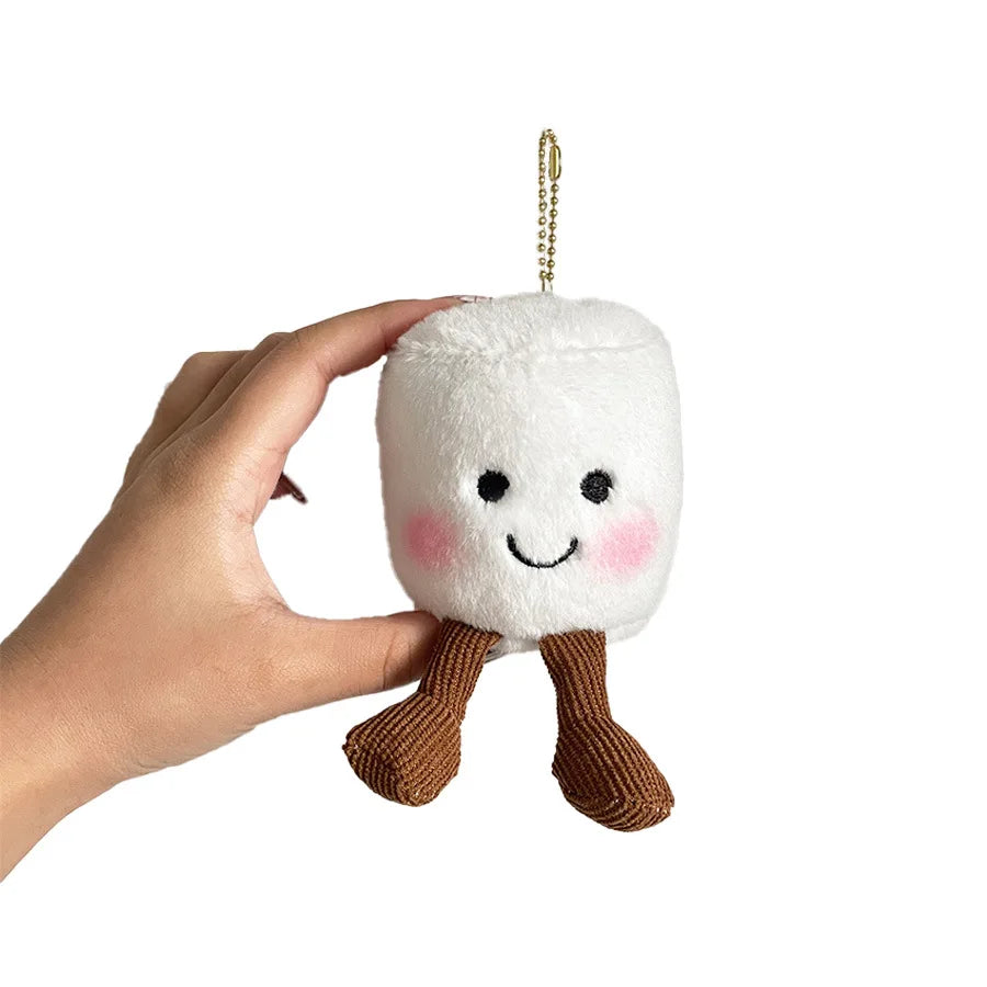 JC Jelly Plush Cat Marshmallow Two Color Cute Soft Two Color Keychain Bag Pendant Plush Accessories Car Pendant Holiday Gift