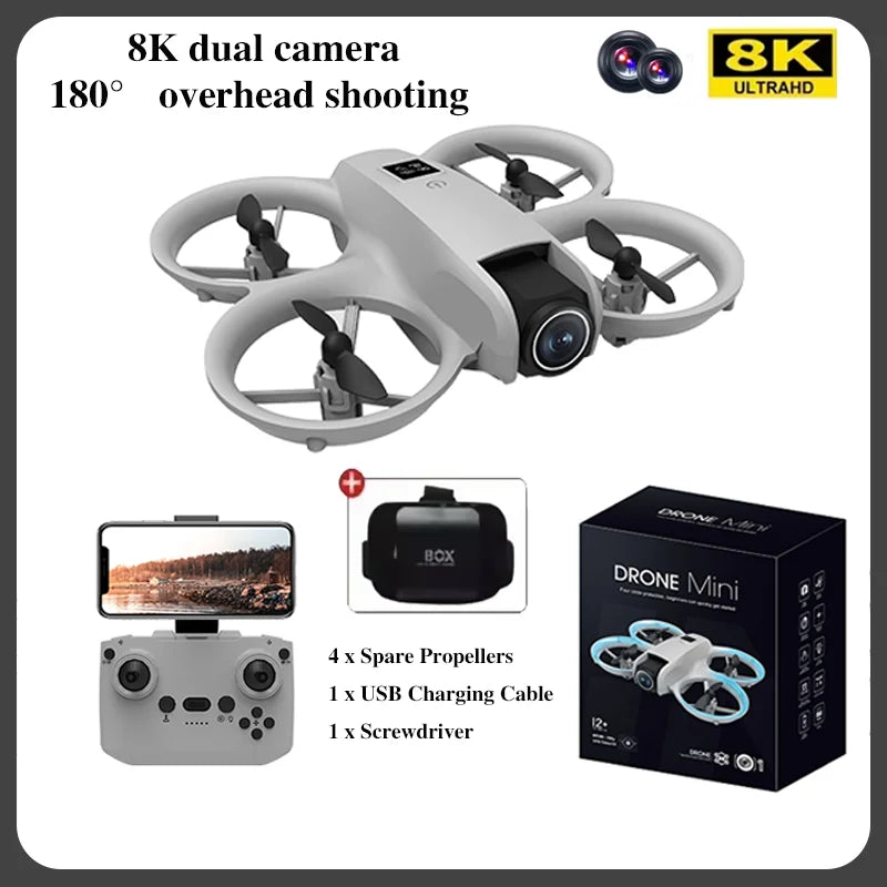 NEW Drones T3 MINI GPS 8K Professional HD 180° Dual Cameras 5G WIFI Brushless Motors Obstacle Avoidance FPV Quadcopter Toy Gifts