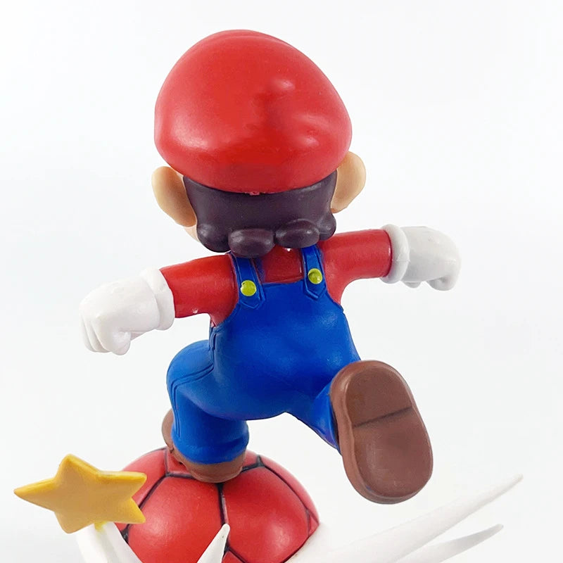 Super Mario Figure Toys Running Mario Cartoon Cute PVC Action Collection Figurine Statue Model Collection Desk Doll Toy Gifts