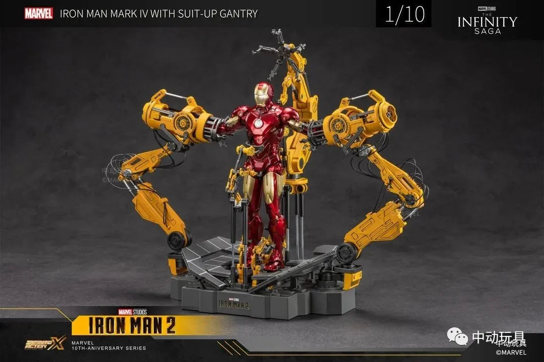 Iron Man MK4 with Suit-Up Gantry 1/10 Model Toy
