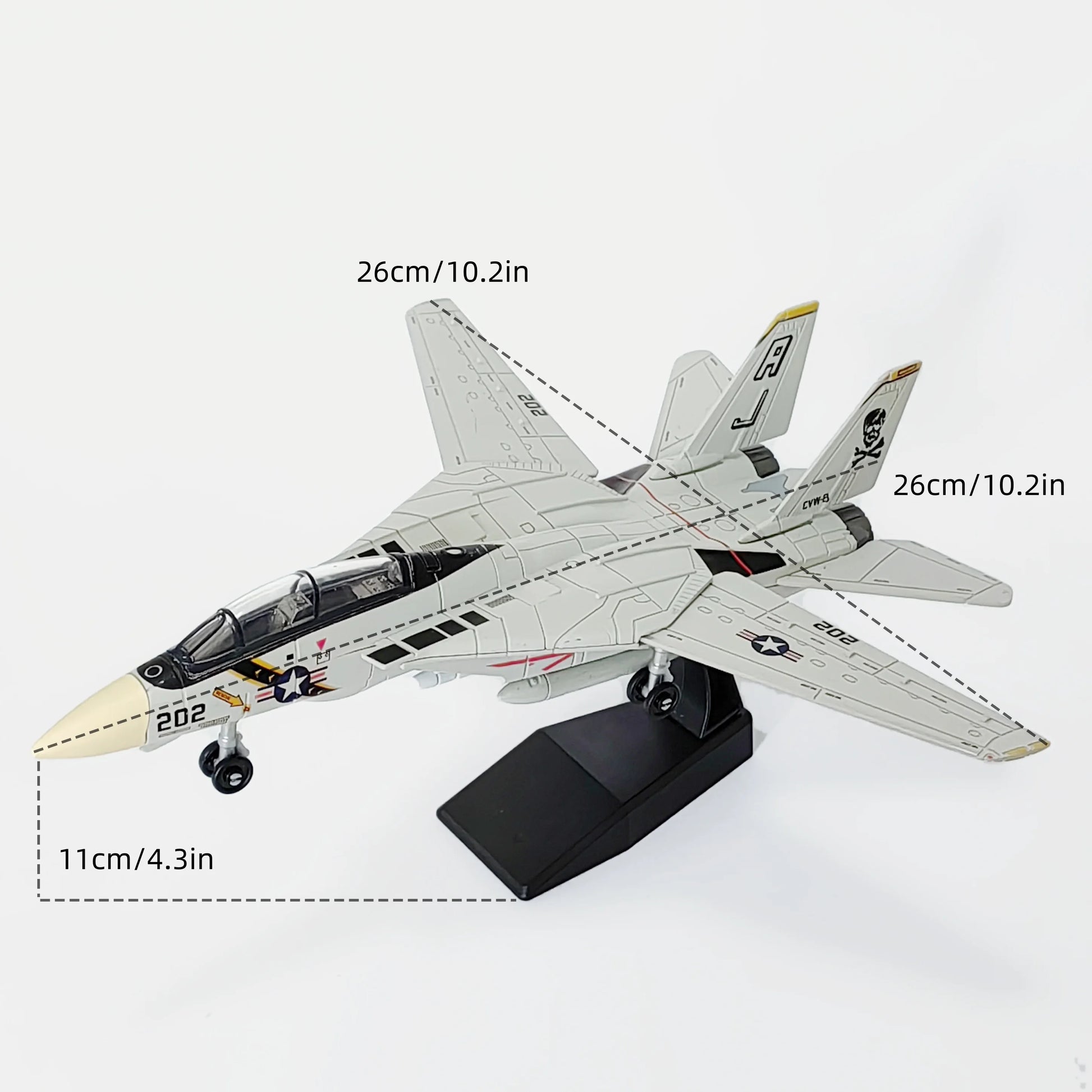 F-14 Fighter，1:72, assembled plastic airplane model (including display rack), home display and collection, creative gifts