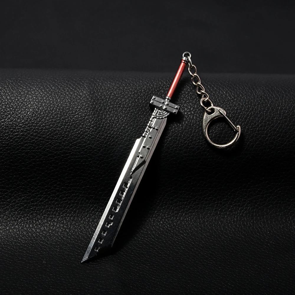 Game Final Fantasy 7 Keychain Cloud Strife Buster Metal Weapon Pendant Key Chain For Cosplay Props Unisex Pendant Jewelry Gift