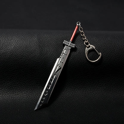 Game Final Fantasy 7 Keychain Cloud Strife Buster Metal Weapon Pendant Key Chain For Cosplay Props Unisex Pendant Jewelry Gift