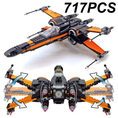 717PCS Star X-wing Fighter Building Blocks Wars Spaceship Warplane Construction Bricks Toys Birthday Gifts For Children Kids