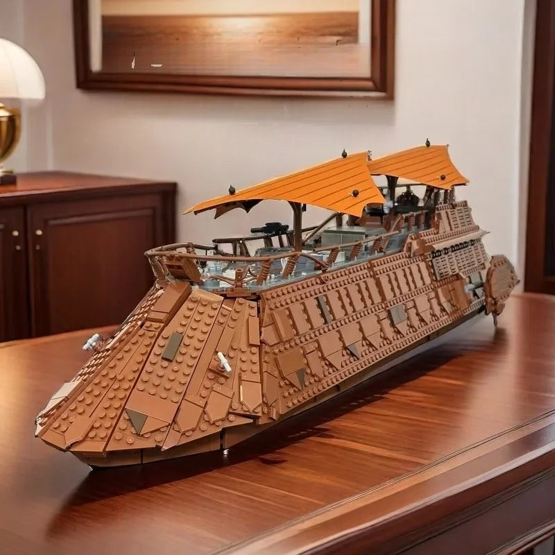 2025 creative new  sailing barge brick assembly toy building blocks classic sailing model children adult Christmas gift