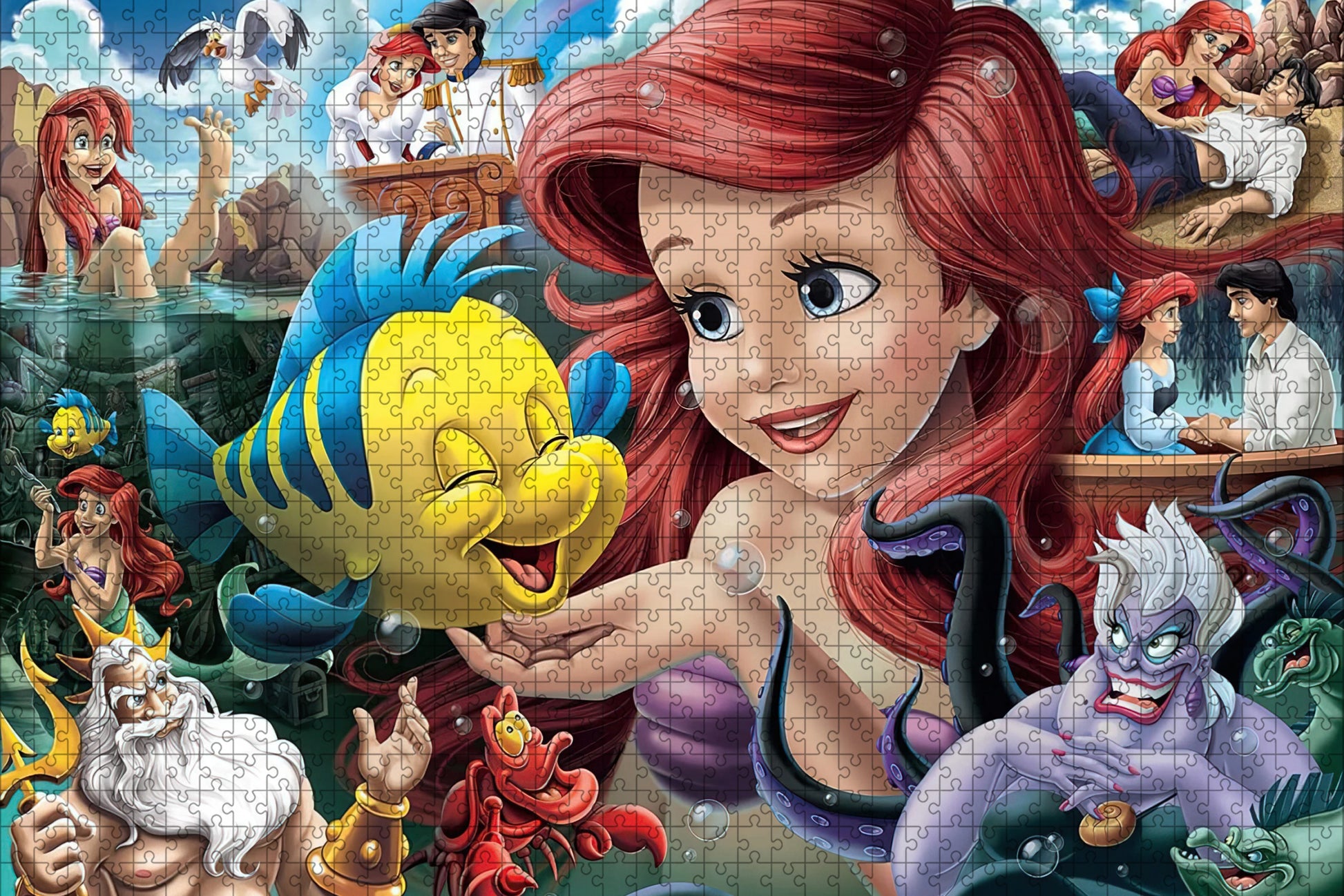 Disney Ariel Princess Mermaid 108/200/300/500/1000 piece puzzle wooden onePiece Puzzles for Adults Toys Gifts