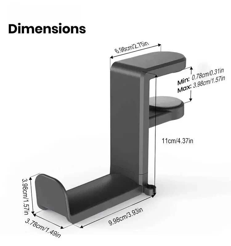 Earphone holder no punching cup holder desktop storage hook holder 360 degree rotating clothes backpack game controller holder