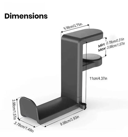 Earphone holder no punching cup holder desktop storage hook holder 360 degree rotating clothes backpack game controller holder