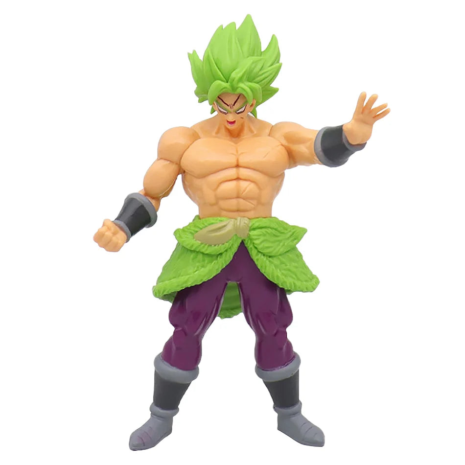 17-18CM Anime Dragon Ball Z Super Saiyan Son Goku Broly Vegeta Anime Action Figure Model Gifts Collectible Figurines for Kids