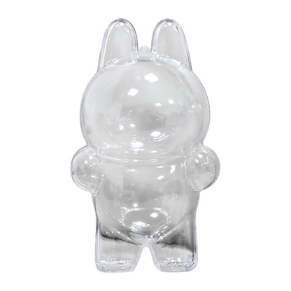 For Labubu Transparent Protective Cover Monster Labubu V2 Sit Party Transparent Protective Shell Monster Toy Storage Case