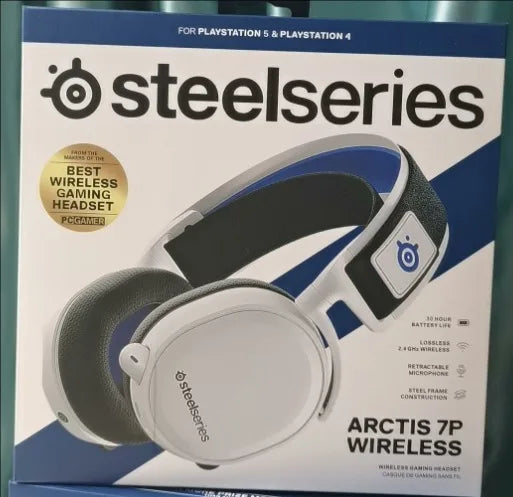 Fone de ouvido para jogos sem fio SteelSeries Arctis 7P com fone de ouvido DTS: X 7.1 Surround