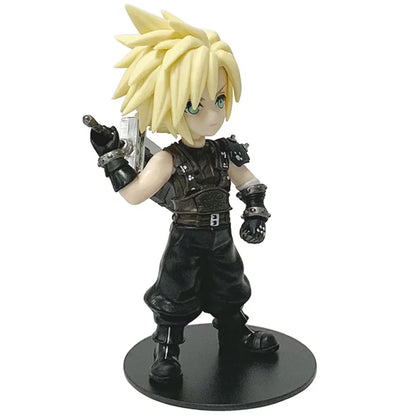 Final Fantasy VII Rebirth Tifa Lockhart Aerith Cloud Zack q-version PVC  Action Figures Model Anime Cartoon Model Toy Gift