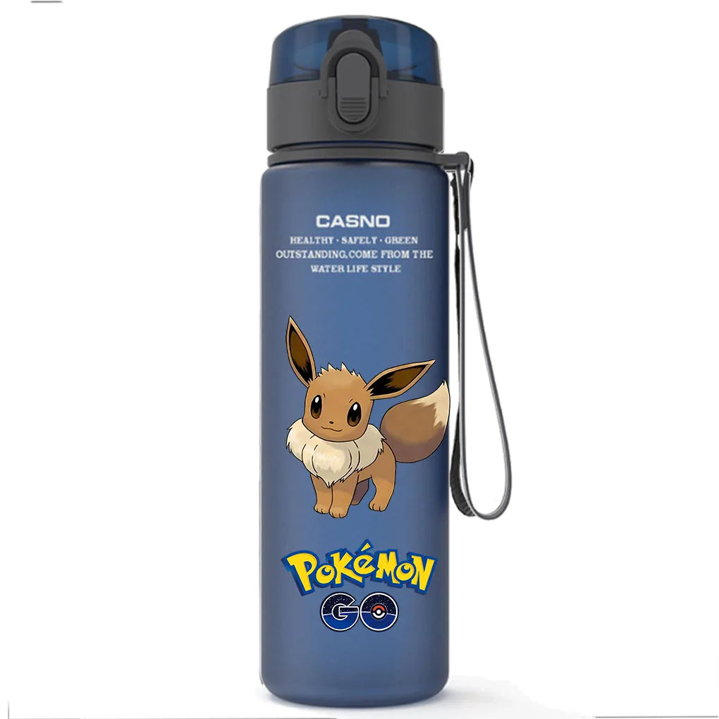 pokemon Water Bottle Large Capacity Portable Plastic Cartoon  Children fashion Kettle Adult Outdoor Sports Water Cup Gift