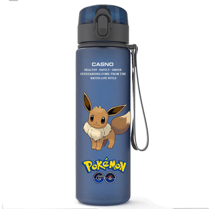 pokemon Water Bottle Large Capacity Portable Plastic Cartoon  Children fashion Kettle Adult Outdoor Sports Water Cup Gift