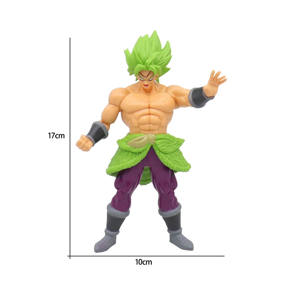 17-18CM Anime Dragon Ball Z Super Saiyan Son Goku Broly Vegeta Anime Action Figure Model Gifts Collectible Figurines for Kids