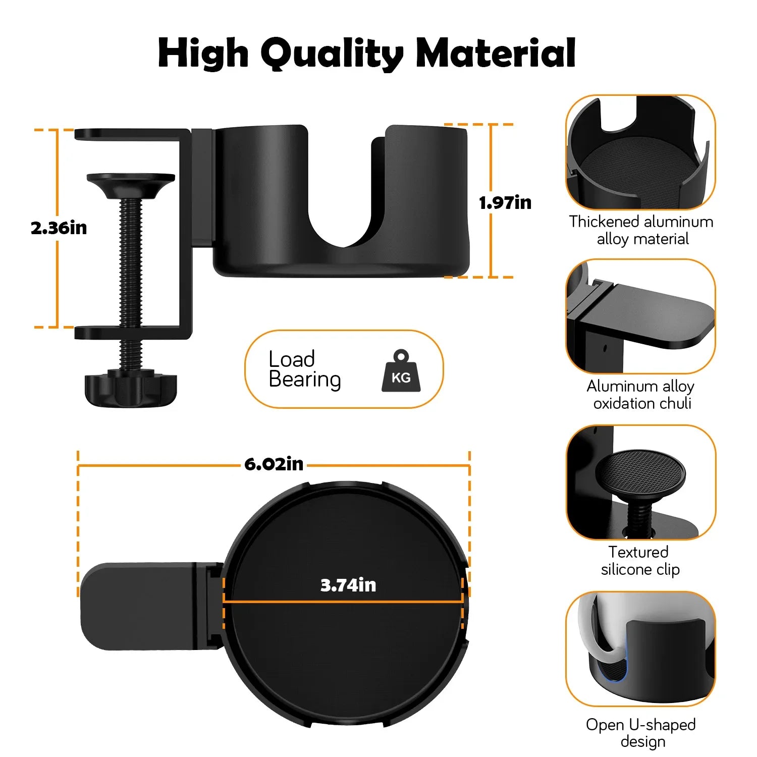 Earphone holder no punching cup holder desktop storage hook holder 360 degree rotating clothes backpack game controller holder