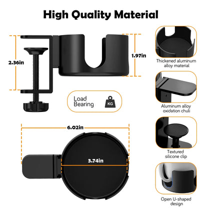 Earphone holder no punching cup holder desktop storage hook holder 360 degree rotating clothes backpack game controller holder