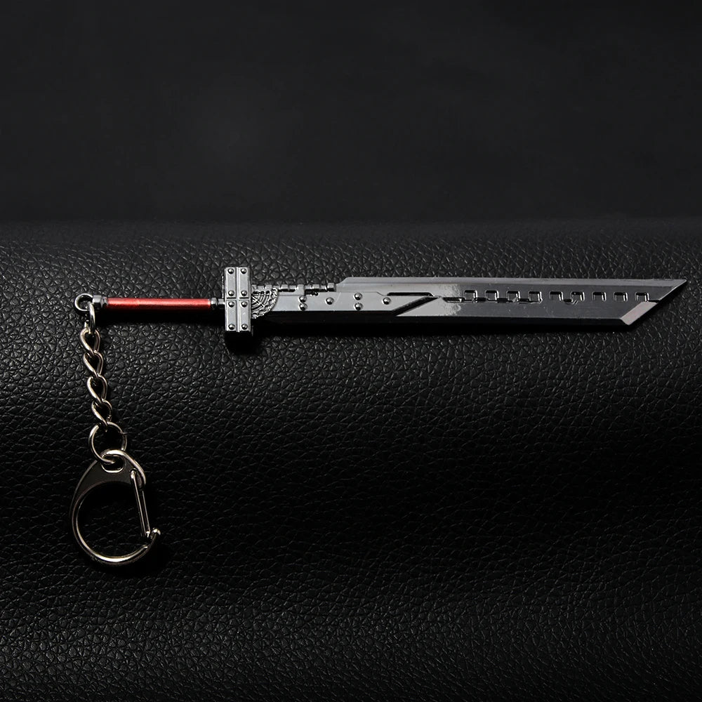 Game Final Fantasy 7 Keychain Cloud Strife Buster Metal Weapon Pendant Key Chain For Cosplay Props Unisex Pendant Jewelry Gift