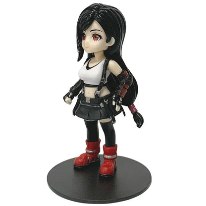 Final Fantasy VII Rebirth Tifa Lockhart Aerith Cloud Zack q-version PVC  Action Figures Model Anime Cartoon Model Toy Gift