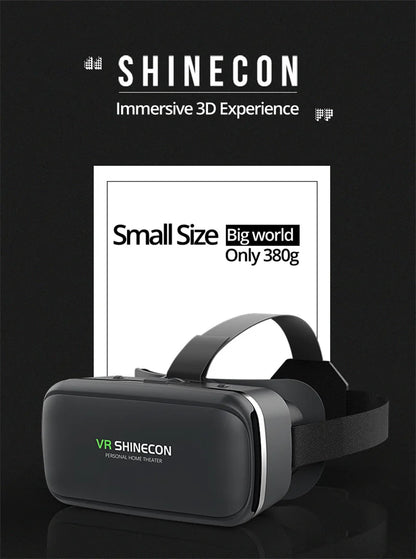 Shinecon VR Glasses 3D Virtual Reality Headset Devices Viar Helmet Goggle Lenses Smart For Phone Cell Smartphone Game Mobile Set