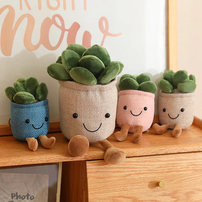 Cartoon Cute Hot Sale Cake Plush Doll Pendant Succulent Flower Tulip Plant Potted Plush Toy Home Decoration Gift For Children