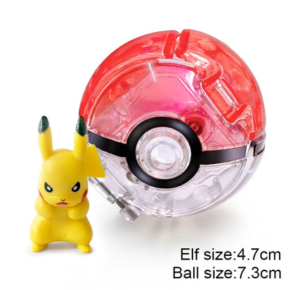 Pokemon Pokeball Anime Figure Pikachu Charizard Psyduck Pocket Monster Elf Ball Kids Toys Action Model Children's Birthday Gifts