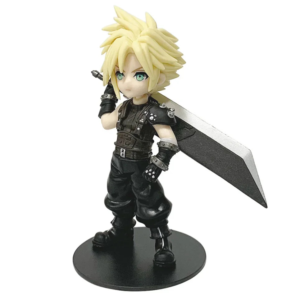 Final Fantasy VII Rebirth Tifa Lockhart Aerith Cloud Zack q-version PVC  Action Figures Model Anime Cartoon Model Toy Gift