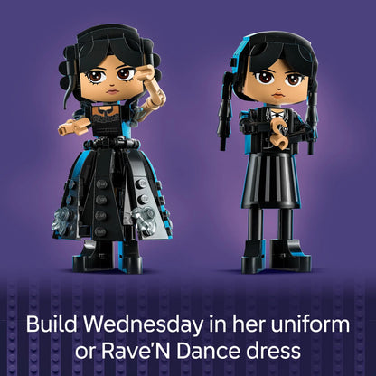 LEGO Wednesday Addams Figure Building Toy for Kids, Girls & Boys, Ages 10+ Doll with Display for Fans 76780 702 Pieces