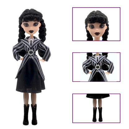 Wednesday Addams Doll Cute Action Figure Children Toys Addams Family 1/6 30cm Anime BJD Doll Room Decor DIY Model Birthday Gift