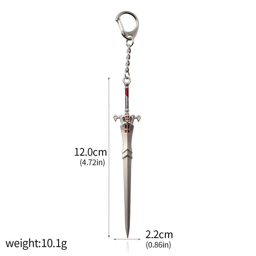 Game Final Fantasy 7 Keychain Cloud Strife Buster Metal Weapon Pendant Key Chain For Cosplay Props Unisex Pendant Jewelry Gift