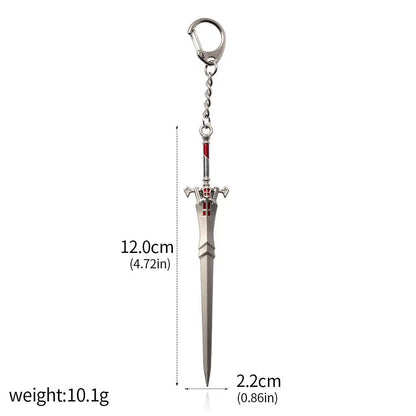 Game Final Fantasy 7 Keychain Cloud Strife Buster Metal Weapon Pendant Key Chain For Cosplay Props Unisex Pendant Jewelry Gift