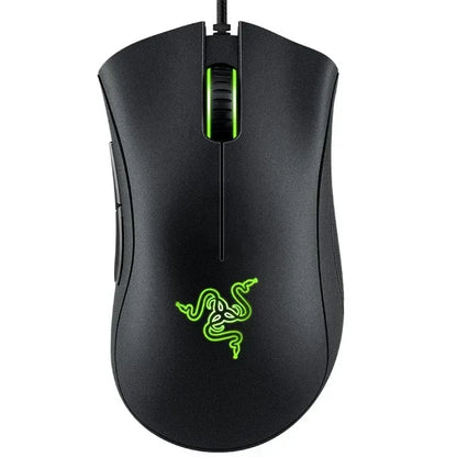 Original razer deathadder essencial wired gaming mouse ratos 6400dpi sensor óptico 5 botões independentes para computador portátil gamer