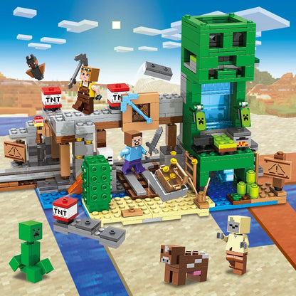 1089pcs My World Building Blocks Set Mechanism Mountain Cave Kids Interactive STEM Educational Toy Creative Gifts for Boys Girls