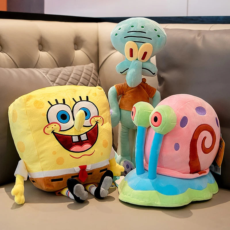 Anime Spongebob Squarepants Patrick Star Squidward Eugene H. Krabs Gary Kawaii Stuffed Plush Toys keychain Birthday Gift For Kid
