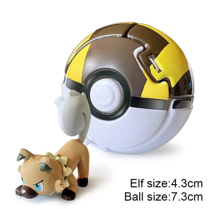 Pokemon Pokeball Anime Figure Pikachu Charizard Psyduck Pocket Monster Elf Ball Kids Toys Action Model Children's Birthday Gifts
