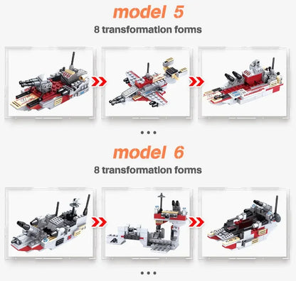 Navy War Chariot Ship Army Boat Plane Model Warships Building Blocks Compatible With Lego Construction Set for Boys Bricks Toys