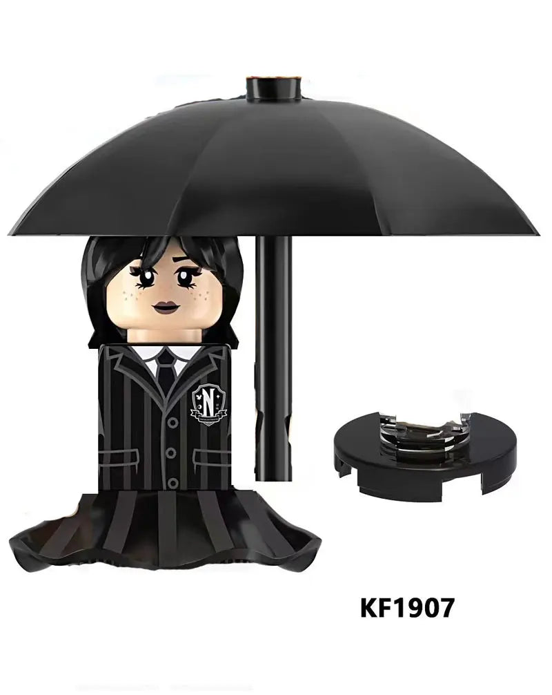 WM Blocks WM2574 WM2575 Wednesday Addams Movies Anime Bricks Mini Action Toy Figures Kids Educational Assemble Toys Dolls Gifts