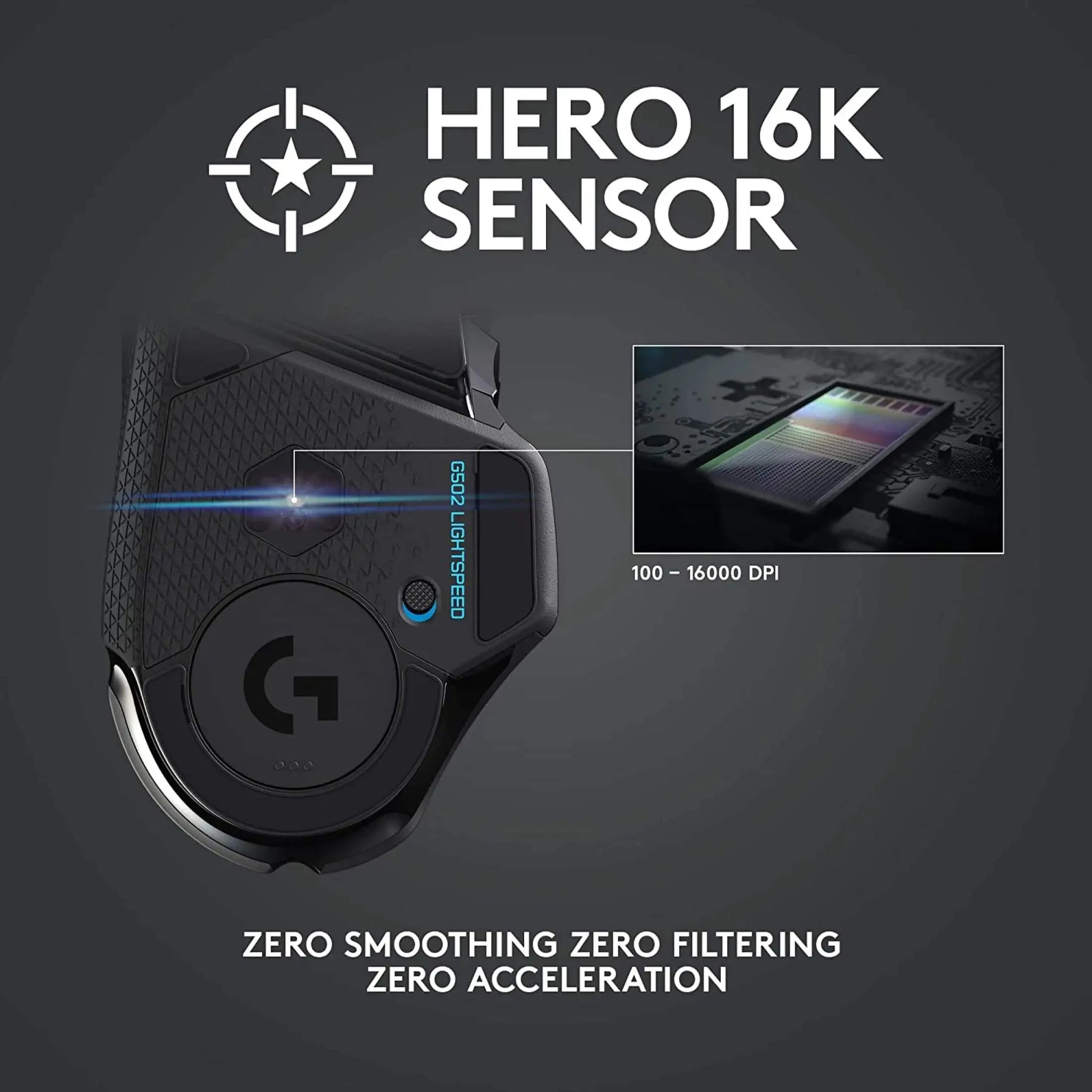 Logitech g502 hero lightpeed mouse para jogos com fio/sem fio 2.4ghz hero 25600dpi rgb adequado para jogadores e-sports mouse