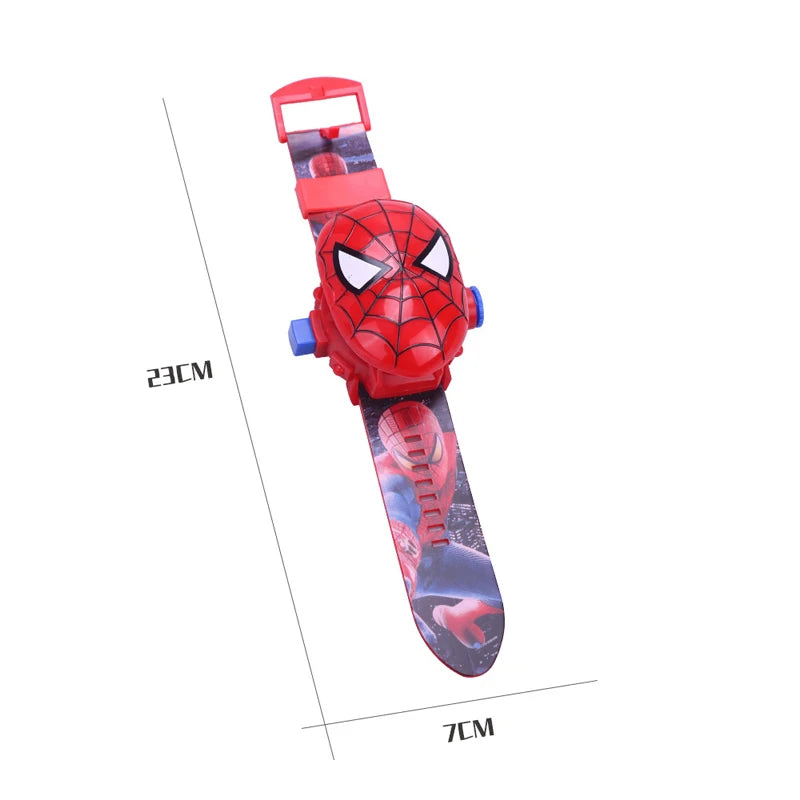Disney Marvel Figure Spiderman Minnie McQueen 24 Projection Watch Digital Clock Student Wristwatches Kids Toy Boy Birthday Gifts