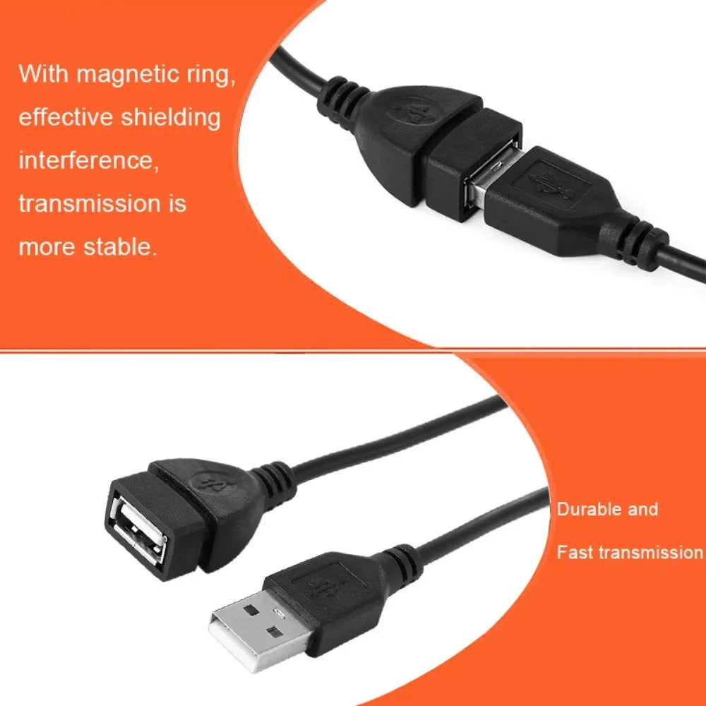 USB 2.0 A Male to A Female Data Sync Black Charger Extension Cable Cord USB Cable for PC Laptop Keyboard