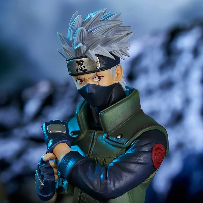 20cm Bandai Naruto Anime Figure Shippuden Uchiha Sasuke Hatake Kakashi Namikaze Minato Action Figure Collection Model Toys Gifts