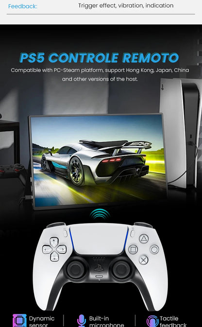 Sony ps5 controlador sem fio original playstation 5 acessórios de console de jogo controle remoto dualsense controlador sem fio