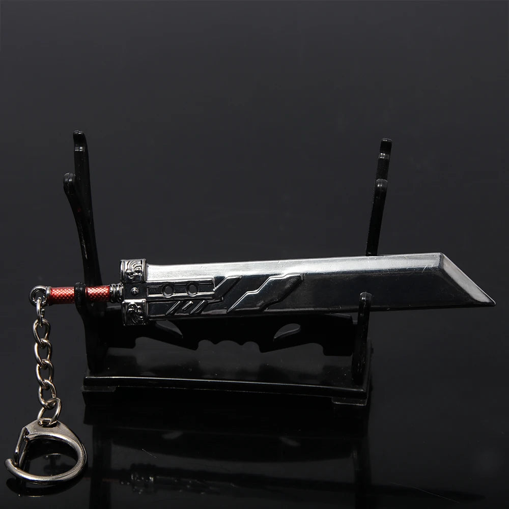 Game Final Fantasy 7 Keychain Cloud Strife Buster Metal Weapon Pendant Key Chain For Cosplay Props Unisex Pendant Jewelry Gift