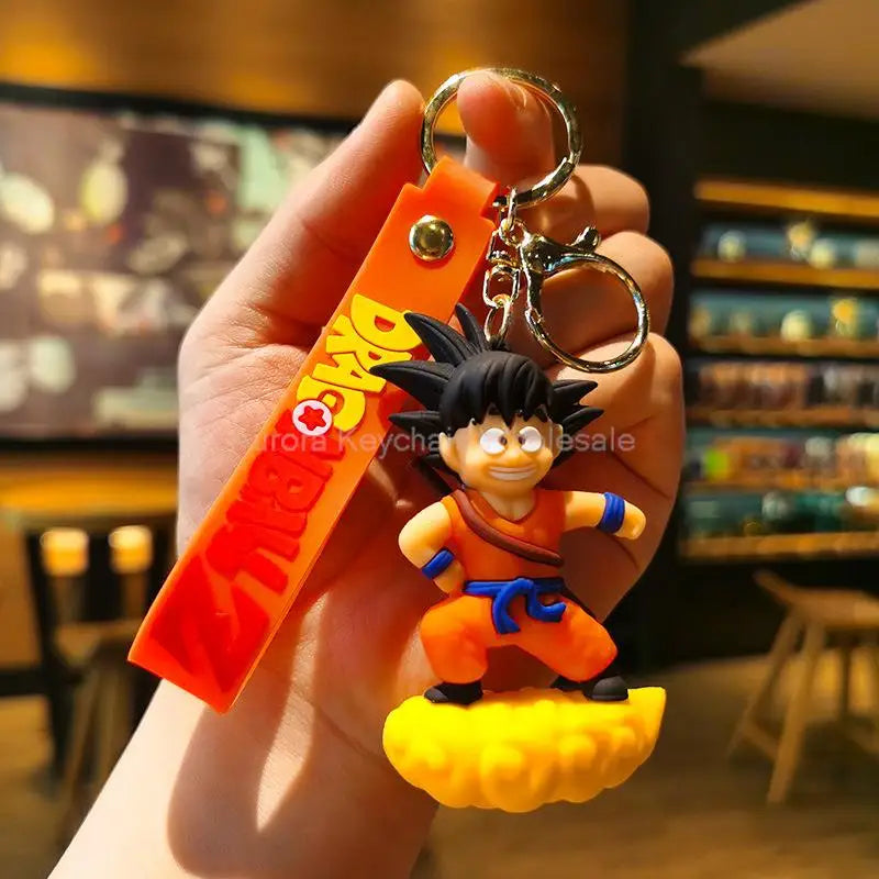 Anime Dragon Ball Keychain Z Super Saiyan Son Goku Bulma Broly Piccolo Majin Buu Series Car Pendant Keyring Kids Toys Gifts